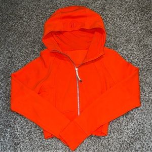 Lululemon Scuba Full Zip Cropped Hoodie - Solar Orange - Size 6
